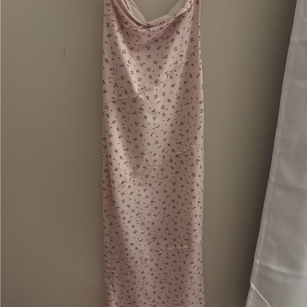 Pink Floral Maxi Dress